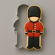 English guard decorated cookie with a 5 inch English Guard Nutcracker Metal Cookie Cutter