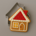 Gingerbread house decorated cookie with a 3.5 inch Gingerbread House Metal Cookie Cutter