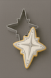 Star of Bethlehem decorated cookie with a 3.5 inch Star of Bethlehem Moravian Star Metal Cookie Cutter