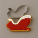 Santa sleigh decorated cookie with a 4.75 inch Santa's Sleigh Metal Cookie Cutter