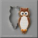 Owl cookie and cutter from a 3.25 inch Owl Metal Cookie Cutter