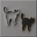 Black cat cookie with  a 3 inch Witch's Cat Metal Cookie Cutter