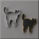 Black cat cookie with  a 3 inch Witch's Cat Metal Cookie Cutter