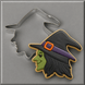 Cookie and cutter from a 4 inch Witch Head Metal Cookie Cutter