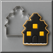 Haunted House decorated cookie with a 3.5 inch Haunted House Metal Cookie Cutter