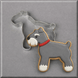 A 4.75 inch Schnauzer Metal Cookie Cutter behind a decorated dog cookie