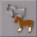 A brown and white horse and a 4 inch Horse Metal Cookie Cutter