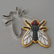Fly decorated cookie  from a 4 inch Moth or Fly Metal Cookie Cutter