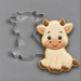 Cute cow cookie and a 4 inch Cow Metal Cookie Cutter