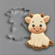 Cute cow cookie and a 4 inch Cow Metal Cookie Cutter