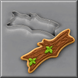 Stick or log cookie next to a 5 inch Camping Log Stick Metal Cookie Cutter
