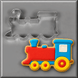 Train cookie and a 3.75 inch Locomotive Metal Cookie Cutter