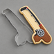 A fishing pole decorated cookie and a 6 inch Fishing Pole Metal Cookie Cutter
