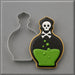 Decorated potion bottle cookie and cutter from a 4.25 inch Perfume Potion or Genie Bottle Metal Cookie Cutter