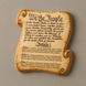 Cookie with text resembling the United States Constitution on a beige background from a 5 inch Santa Nice Naughty Scroll Metal Cookie Cutter