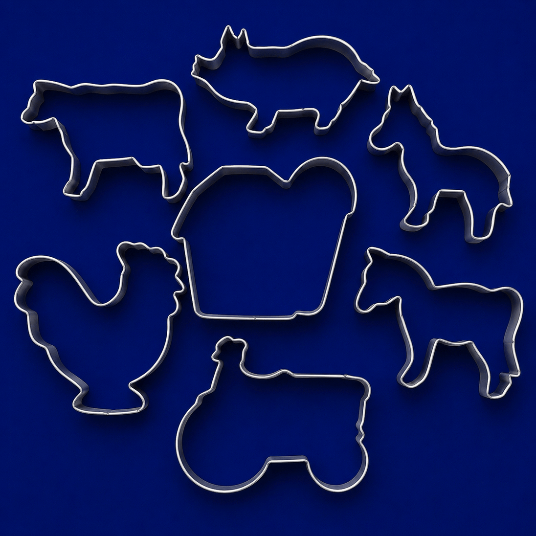 Set of Farm Metal Cookie Cutters