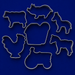 Set of Farm Metal Cookie Cutters