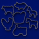Set of Farm Metal Cookie Cutters
