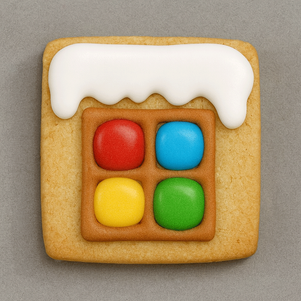 1.125 inch Gingerbread House Square Window Cookie Cutter