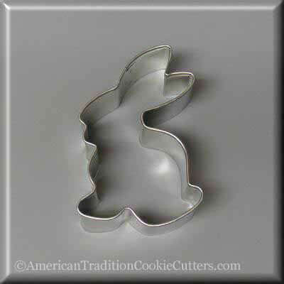 3.25 inch Chocolate Easter Bunny Rabbit Metal Cookie Cutter