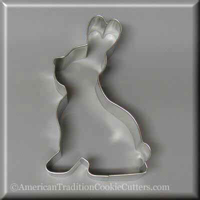 5 inch Chocolate Easter Bunny Rabbit Metal Cookie Cutter