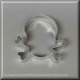 3.25" Skull and Crossbones Metal Cookie Cutter