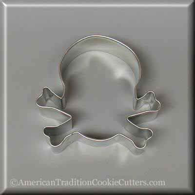 3.25" Skull and Crossbones Metal Cookie Cutter