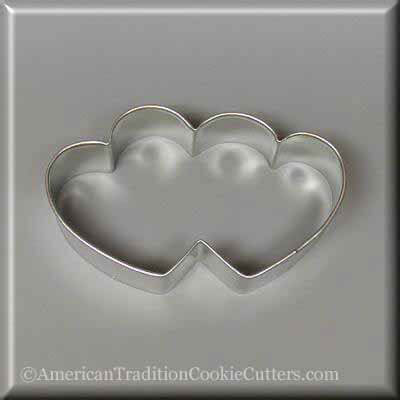 3.5 inch Double Heart Metal Cookie Cutter