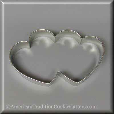 5" Double Heart Metal Cookie Cutter