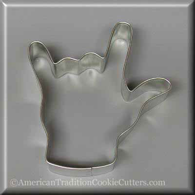 4" Love Sign Language Metal Cookie Cutter