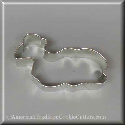 3.25" Laying Down Lamb Metal Cookie Cutter