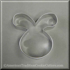 4" Easter Bunny Rabbit Face Metal Cookie Cutter