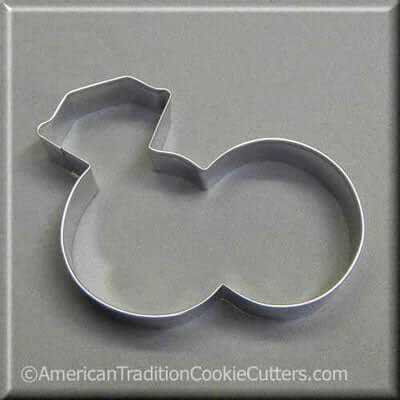 4.5 inch Double Engagement Wedding Rings Metal Cookie Cutter