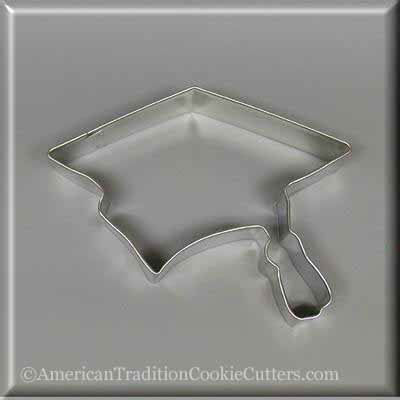 4.5" Graduation Cap Metal Cookie Cutter