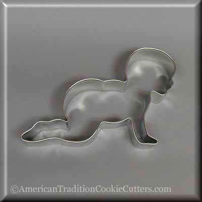 5 inch Crawling Baby Metal Cookie Cutter