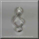 4" G Clef Metal Cookie Cutter