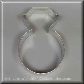 3.75" Diamond Engagement Ring Metal Cookie Cutter