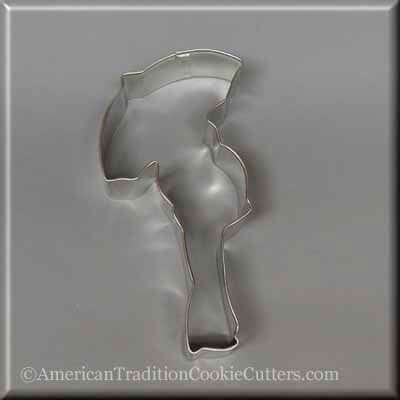 5 inch Expectant Lady Under an Umbrella Metal Cookie Cutter