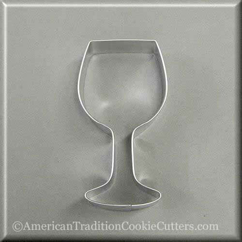 4 inch Wine Glass Metal Cookie Cutter