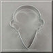 4" Ice Cream Cone Metal Cookie Cutter