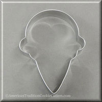 4" Ice Cream Cone Metal Cookie Cutter