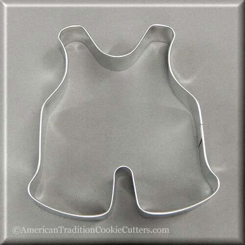 4 inch Baby Overalls Metal Cookie Cutter