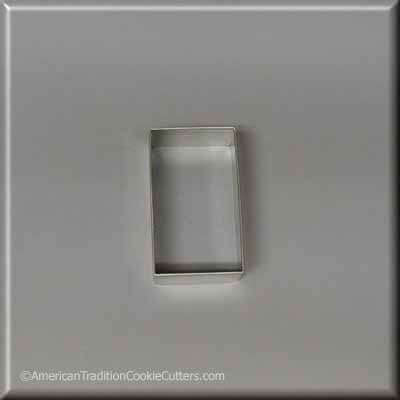 2.5 inch X 1.43 inch Rectangle Biscuit Metal Cookie Cutter