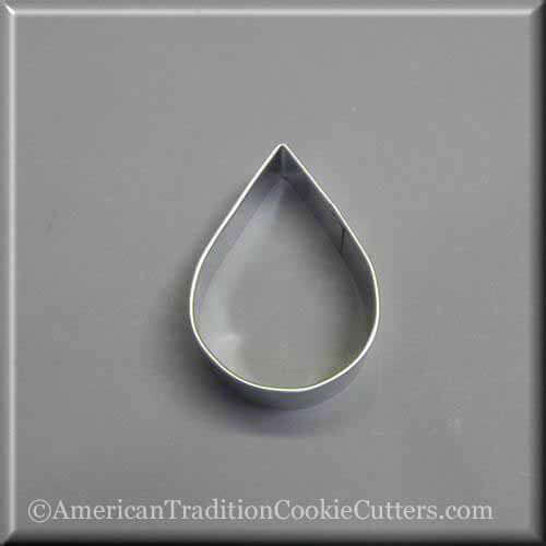 2.5 inch Tear Drop Rain Flower Petal Metal Cookie Cutter