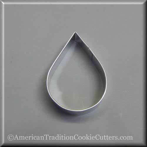 3 inch Tear Drop Rain Flower Petal Metal Cookie Cutter