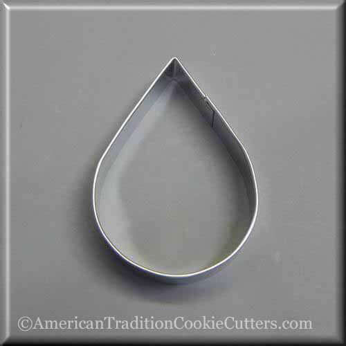 3.5 inch Tear Drop Rain Flower Petal Metal Cookie Cutter
