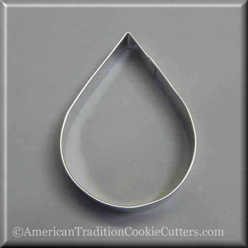 4 inch Tear Drop Rain Flower Petal Metal Cookie Cutter