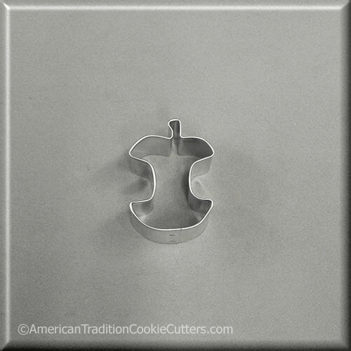 2" Mini Apple Core Metal Cookie Cutter American Tradition Cookie Cutters