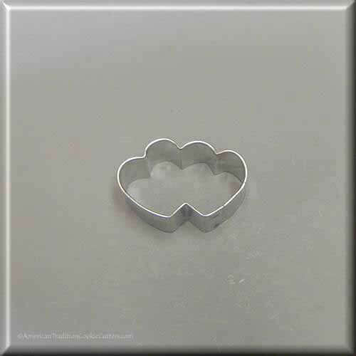1.75 inch Mini Double Heart Metal Cookie Cutter