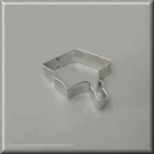 2 inch Mini Graduation Cap Metal Cookie Cutter